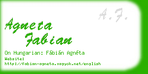 agneta fabian business card